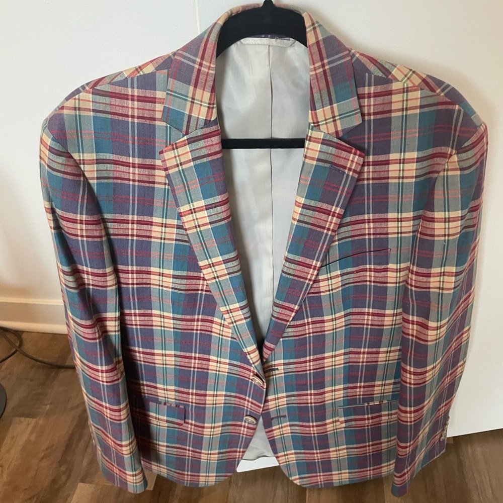 Talia Multi-colored Plaid Suit Coat